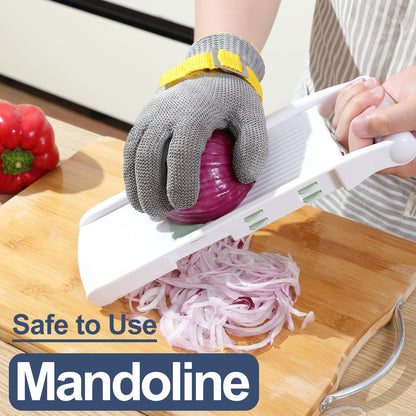 Dowellife ANSI A9 Cut Resistant Glove Food Grade, Stainless Steel Mesh Metal Knife Cutting Glove for Butcher Oyster Shucking Kitchen Mandoline Chef Slicing Fish Fillet (Medium)