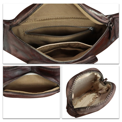 LRTO Genuine Leather Waist Bag Hip Bag Fanny Packs for Women and Men Real Leather Fanny Bag Sling Bag Crossbody Bags Chest Purses (Coffee), LRTO-77481