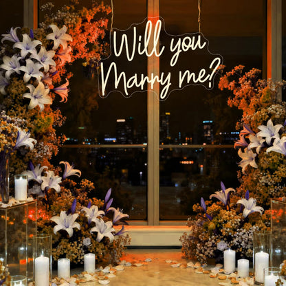 XIMAQIS Will You Marry Me Neon Sign 23inches Custom Wedding Dimmable Neon Light Sign Led Lights signs for Wedding Party Decor wedding Backdrop Home Wall Decor Gift for Her neon Art