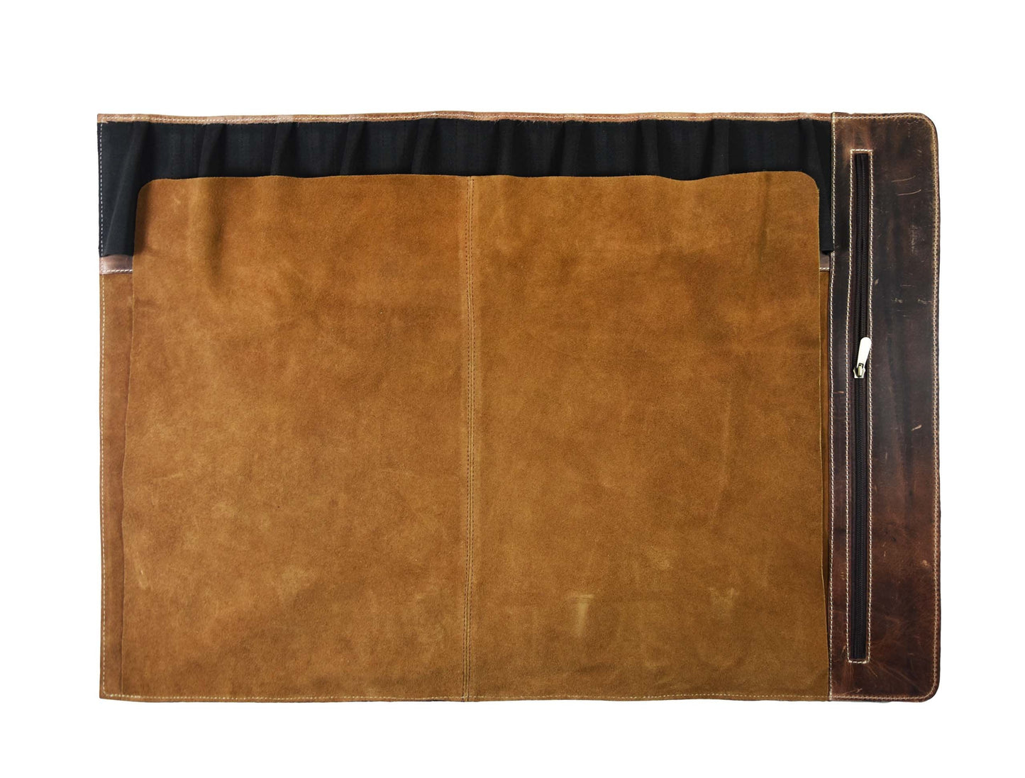 Leather Knife Roll Storage Bag, Elastic and Expandable 10 Pockets, Adjustable/Detachable Shoulder Strap, Travel-Friendly Chef Knife Case (Dark Brown, Leather)