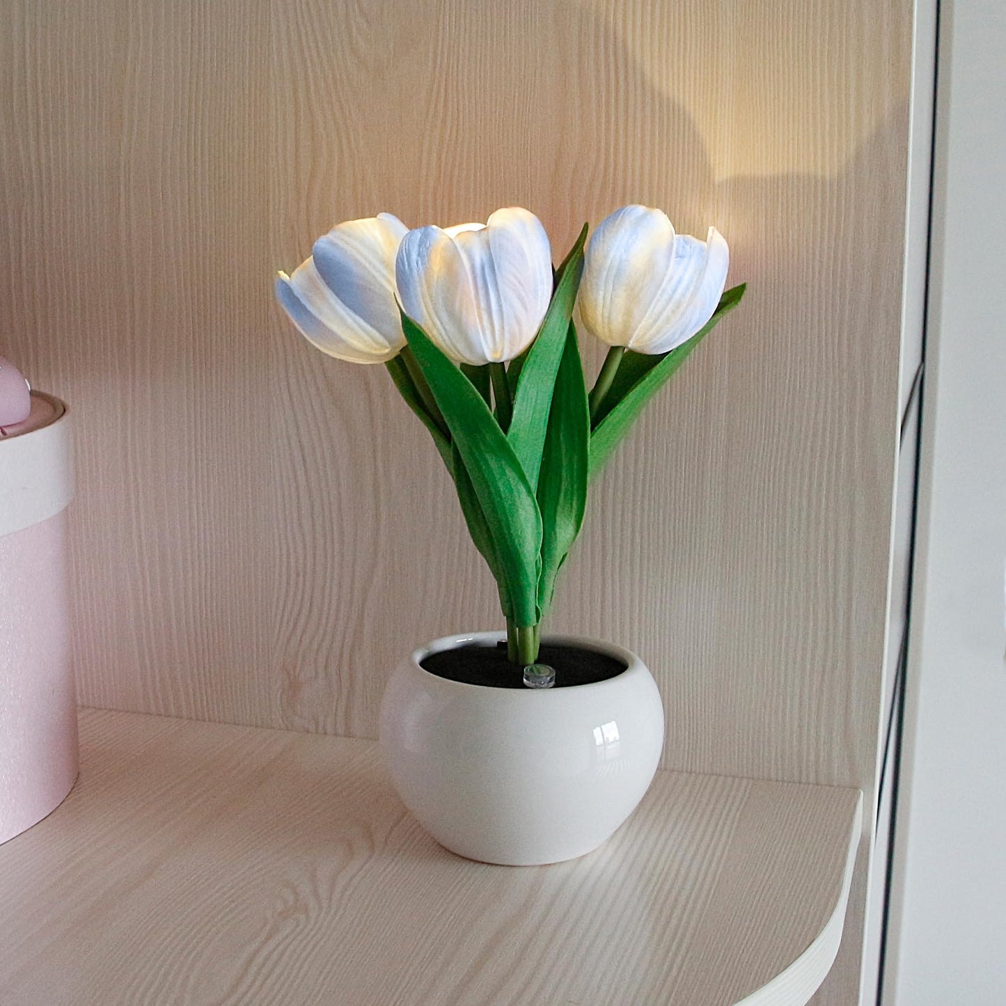 Naimo Tulip Night Light Rechargeable LED Night Lamp Flower Table Lamp for Bedroom Living Room Birthday Party Desktop Home Decor