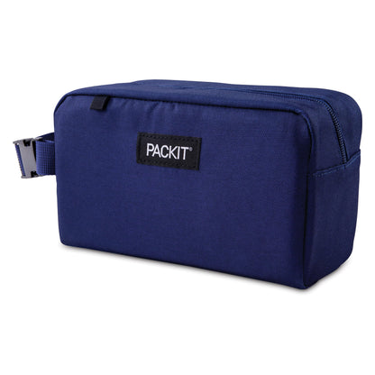 PackIt® Freezable Snack Box, Checked Out, Built with ECOFREEZE Technology, Collapsible, Reusable, Zip Closure with Buckle Handle, Designed For Work Snacks, Fresh Snacks On the Go, Adults, and All Ages