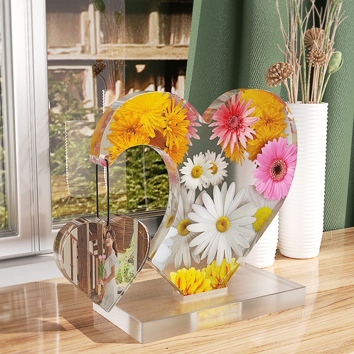 Large Photo Frame Resin Molds, Heart Shape Silicone Molds for Epoxy Resin, DIY Picture Frame Display Unique Mold for Resin Casting Art Crafts Table Home Decor Gift