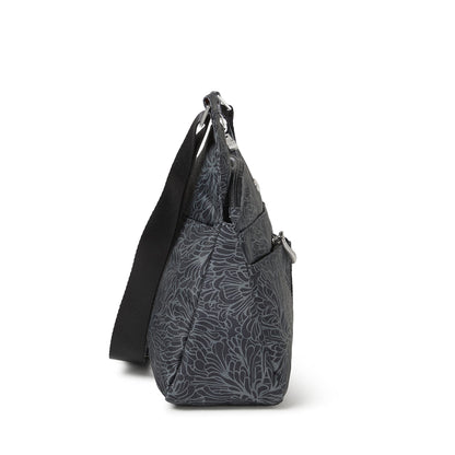 Baggallini Cross Over Crossbody Women 11x8.5 Medium Travel Bag Lightweight Water-Resistant Nylon Organized Handbag Purse