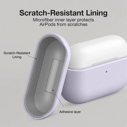 AMAZINGTHING for AirPods Pro 3 [Glamour Artisan] Case, PU Leather Protective Cover, Wireless Charging Ready, Scratch-Resistant Microfiber Lining, Precise Cutouts, Carabiner Included, Purple