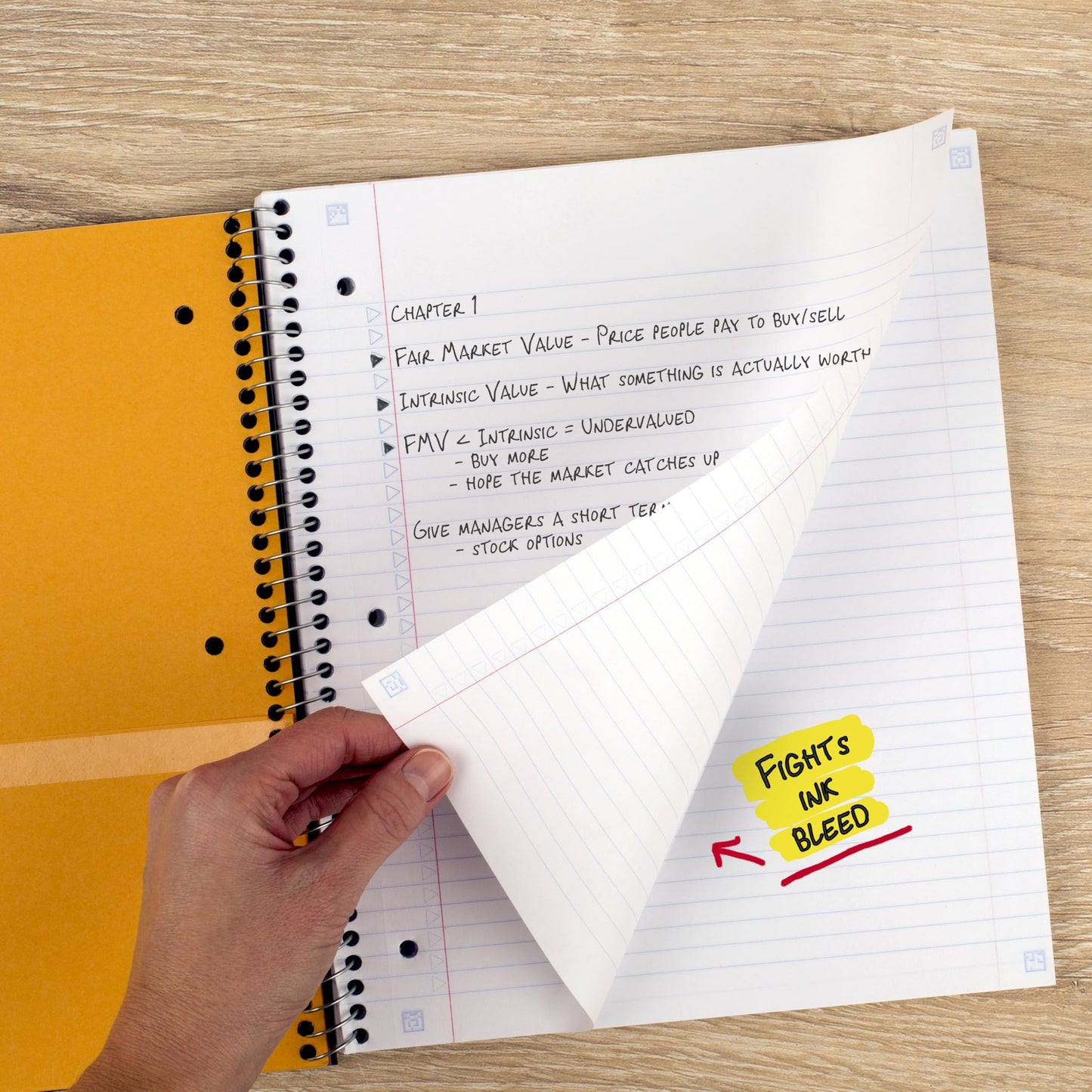 Five Star Spiral Notebook + Study App, 3 Subject, College Ruled Paper, Fights Ink Bleed, Water Resistant Cover, 8-1/2" x 11", 150 Sheets, Black (72069)