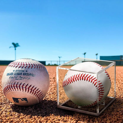 Baseball Display Case - 8 Pack UV Protected Acrylic Cube for Autographed Balls | Clear Memorabilia Showcase