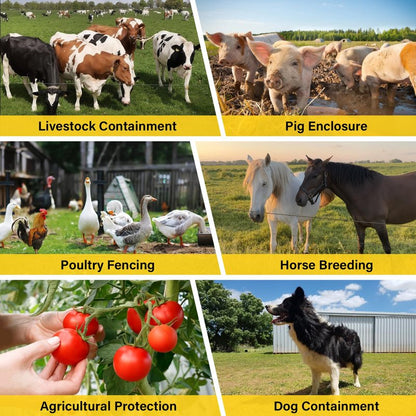 HOKINETY Electric Fence Wire 3366Ft 1026M- 6 Stainless Steel Strands Polywire for Reliable Conductivity - Electric Fence Poly Wire for Portable Livestock Fencing