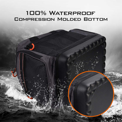 KastKing Fishing Tackle Bags, Fishing Gear Bag, Saltwater Resistant Tackle Bag,Extra-large Hawg (C: Extra-large Hawg (Without Trays, 26.4"x11"x15.4"))
