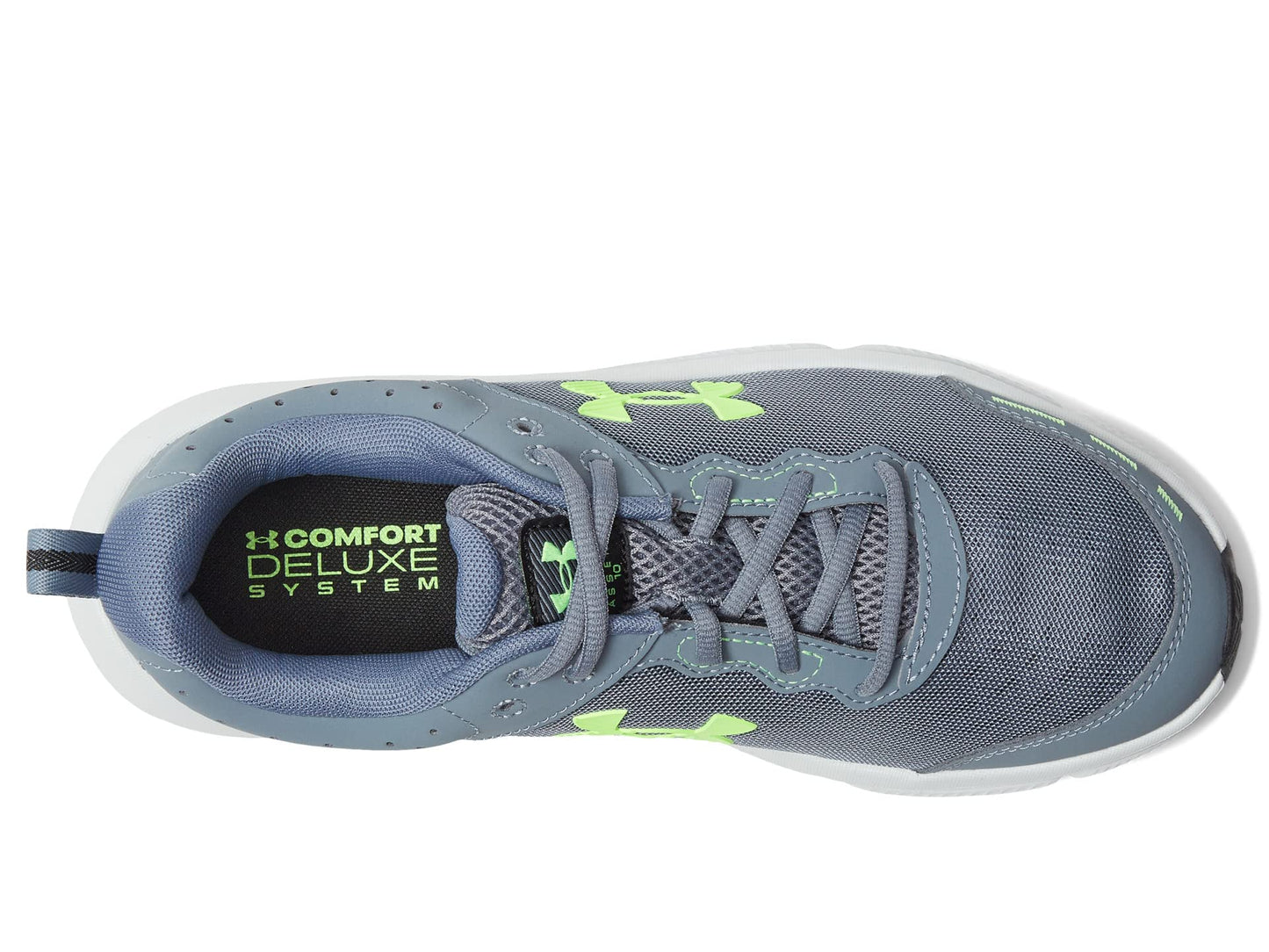 Under Armour Men's Charged Assert 10, (100) Gravel/Gravel/Lime Surge, 12, US