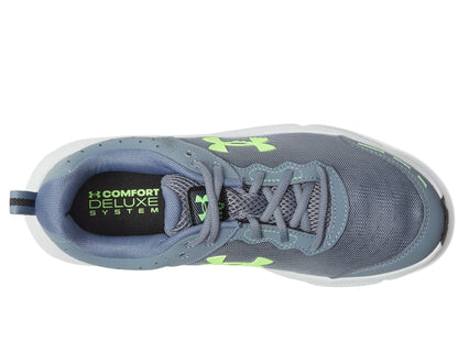 Under Armour Men's Charged Assert 10, (100) Gravel/Gravel/Lime Surge, 12, US