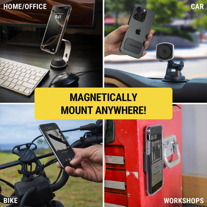 Scosche MAGRKI MagicMount Replacement Metal Plate Kit for Phone, Metal Plates for Magnetic Mount Cell Phone Holder for Car, Universal with All Devices and Phone Case, Black