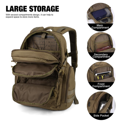 Mardingtop Military Tactical Backpack for Men 40L Molle Rucksack Assault Pack EDC Daypack for Hiking,Travel,Camping, Hunting