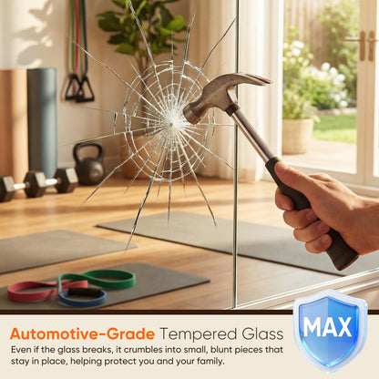 Antok Home Gym Mirror 55"x28" 2PCS, Large Full Length Wall Mounted Mirrors, Frameless Tempered Glass Full Body Mirror for Gym Yoga Dance Studio Garage Bedroom & Bathroom