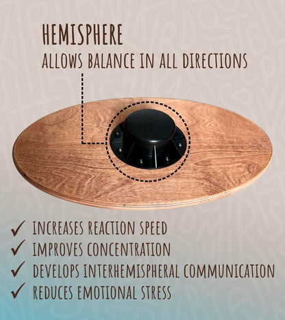 Wooden Balance Board with Labyrinth - Fun Fitness Tool for Kids and Adults, Physical Therapy, Exercise Training