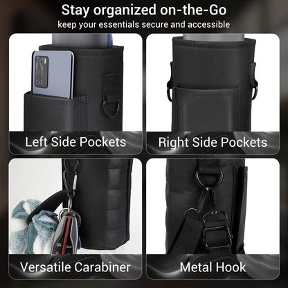 Magnetic Gym Bag with Phone Pocket Water Bottle Holder – 6 Built-in Magnets for Hands-Free Use – Ideal for Workouts, Outdoor, Travel – Securely Attaches to Equipmen (Olive Green)