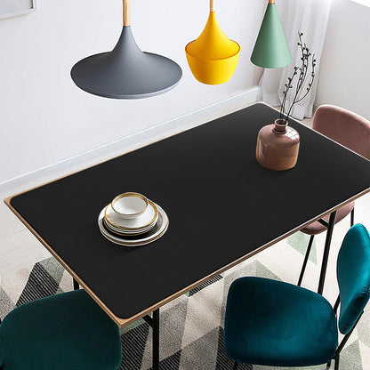 Vyaaa 59" x 28" Extra Large Leather Desk Mat, XXXL Desk Pad Protector, Huge Black Mouse Pad, Office Desk Mat for Home & Office, (Black) ﻿