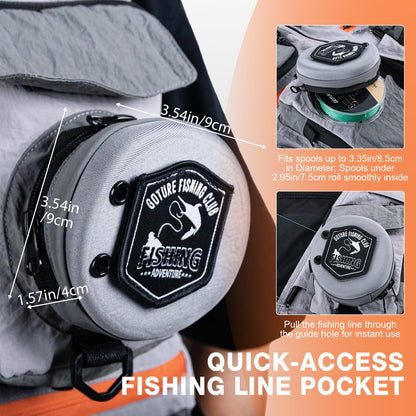 Goture Fishing Vest, Lightweight Breathable Nylon Fly Fishing Vest Pack for Men and Women, 18 Pockets Vests with Dedicated Quick-Access Line Pocket, Waistcoat Jacket for Outdoor Activities