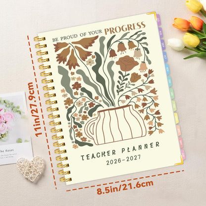 Teacher Planner 2026-2027, Academic Teacher Lesson Planner from July 2026 to June 2027, 8.5"x11" Large Weekly & Monthly Lesson Plan Book with Pocket & Stickers for School Teachers Supplies