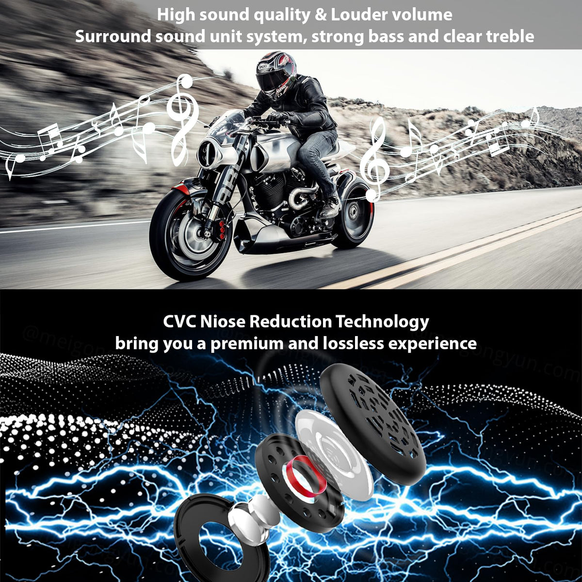 FreedConn Motorcycle Bluetooth Headset KY Bluetooth Helmet Intercom Motorcycle Communication Systems with CVC Noise Cancellation Stereo Music IP65 for Full/Half Face Helmet Basic Single People Use