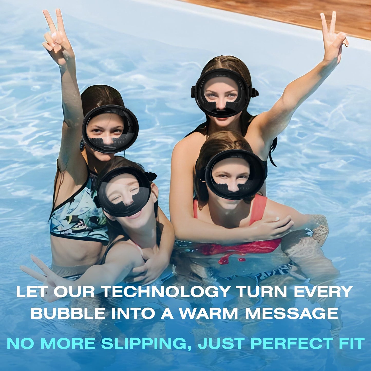 Mikinya Diving Mask Scuba Snorkeling & Spearfishing Gear for Adults, Freediving Mask with Anti-Fog Tempered Glass, HD Wide View Lens, Comfortable Water Goggles (Black + Black)