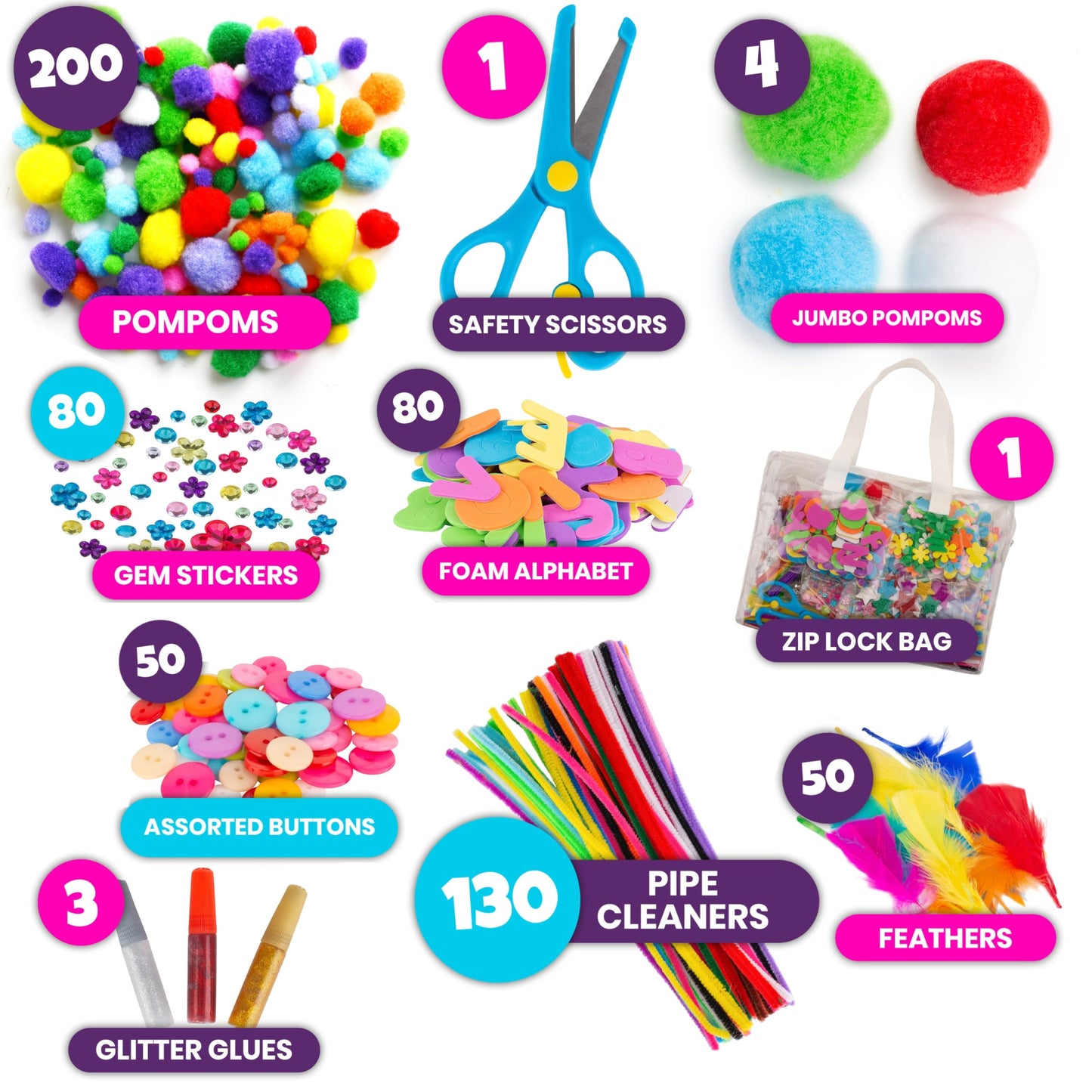 Blue Squid 2000+pcs Craft Kits for Kids, Ages 4-9 Girl Boys Gifts Arts and Crafts for Kids Craft Kits Toys for 4-9 Year Old Girls Boys Birthday Presents Gifts Crafts for 4-10 Year Olds