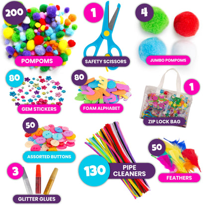 Blue Squid 2000+pcs Craft Kits for Kids, Ages 4-9 Girl Boys Gifts Arts and Crafts for Kids Craft Kits Toys for 4-9 Year Old Girls Boys Birthday Presents Gifts Crafts for 4-10 Year Olds