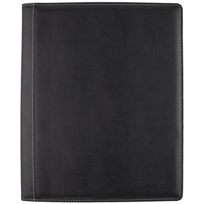 Cambridge Limited Business Notebook, 8-1/2" x 11", 50 Sheets, NoteTaker Portfolio and Refillable Notebook with 5" x 8" Notepad and Business Card Pocket, Zipper Mesh Pocket, Black (06126)