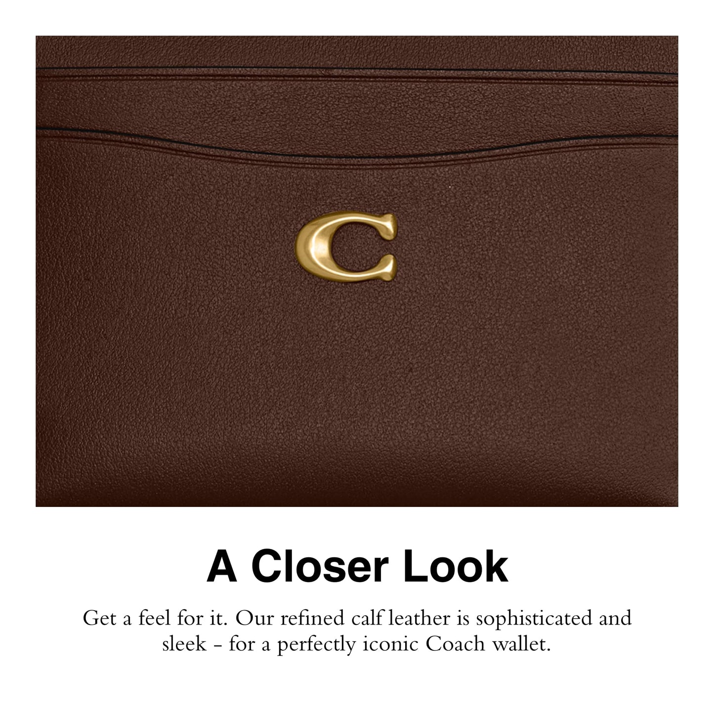 Coach, Womens, Essential Card Case, Maple, One Size