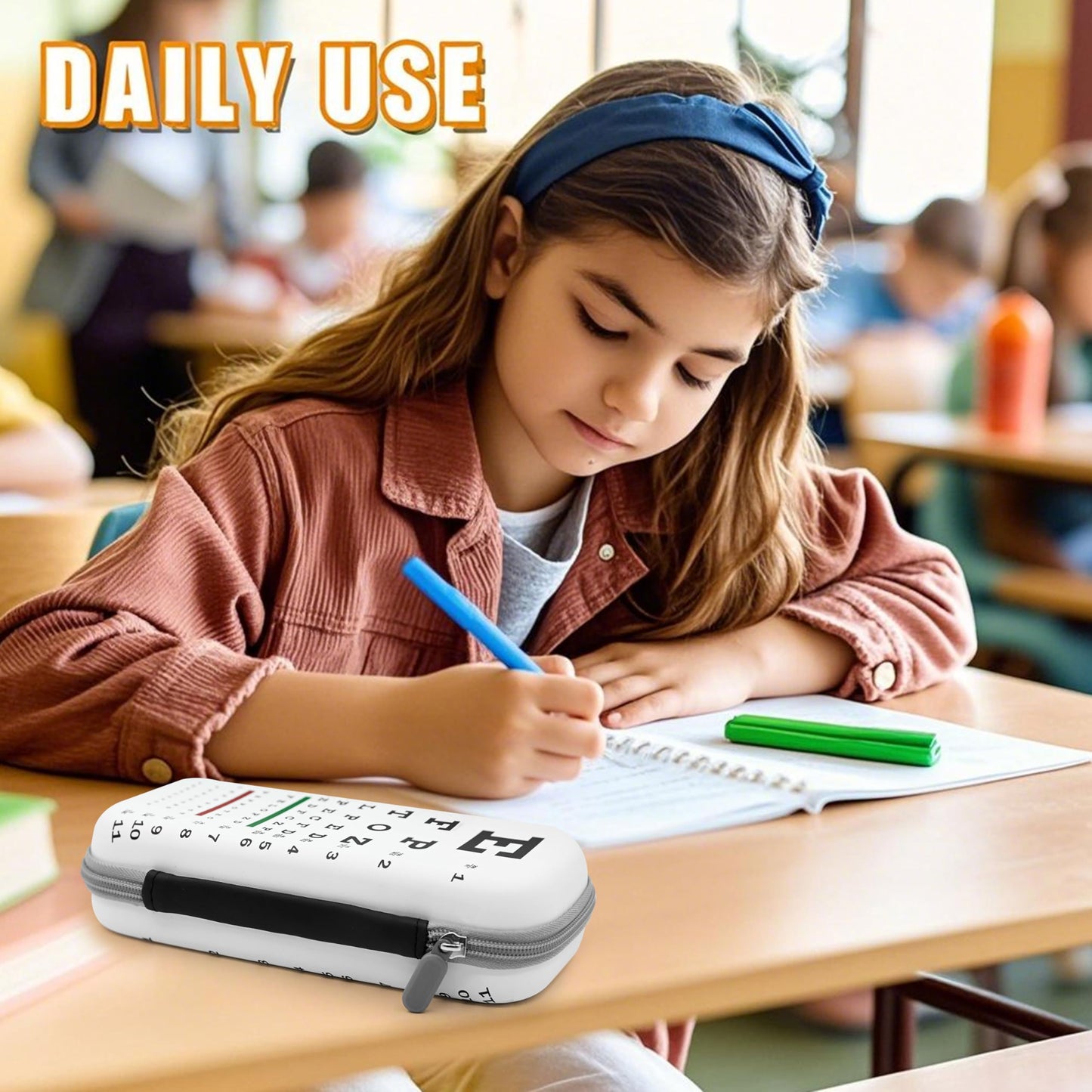 WtallasiSei Eye Pencil Case Zip Pencil Box Multi Pouch Holder Desk Organizer For Boys Girls School Office