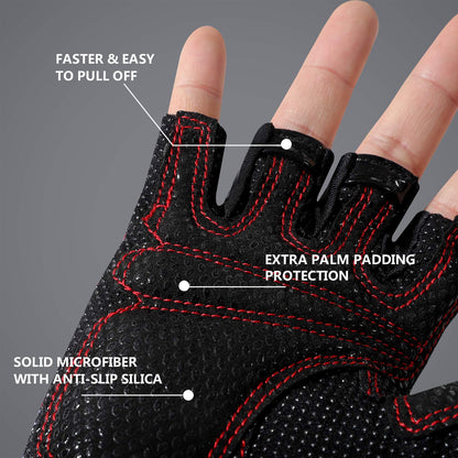 ZEROFIRE Workout Gloves for Women Men - Weight Lifting Gloves with Full Palm Protection & Extra Grip for Women Gym, Weightlifting, Weight Lift, Rowing, Exercise, Sport, Cycling
