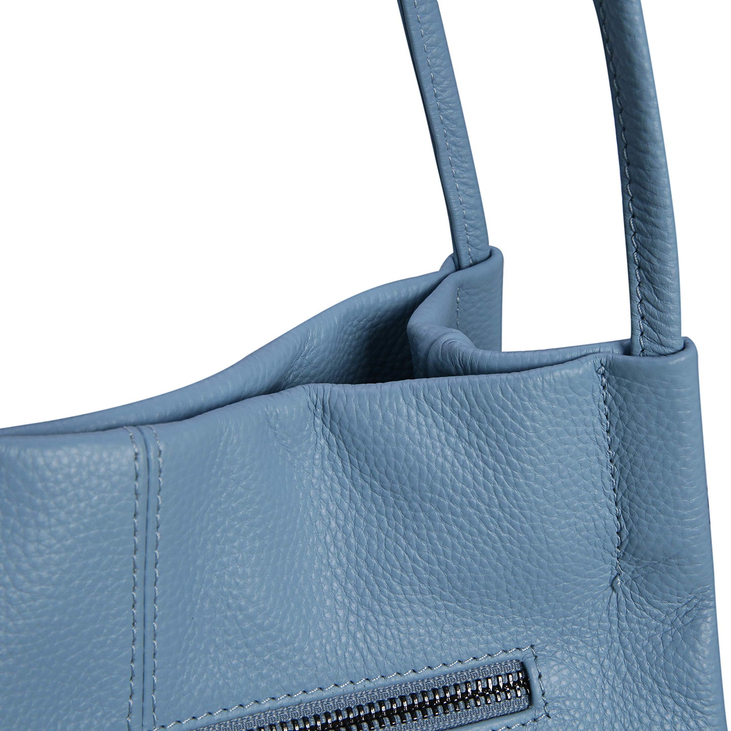 Iswee Large Purses for Women - Leather Tote, Shoulder, Handbags - Bucket, Satchel, Hobo - Ladies Purses and Hand Bags (Light Blue-Lichee)