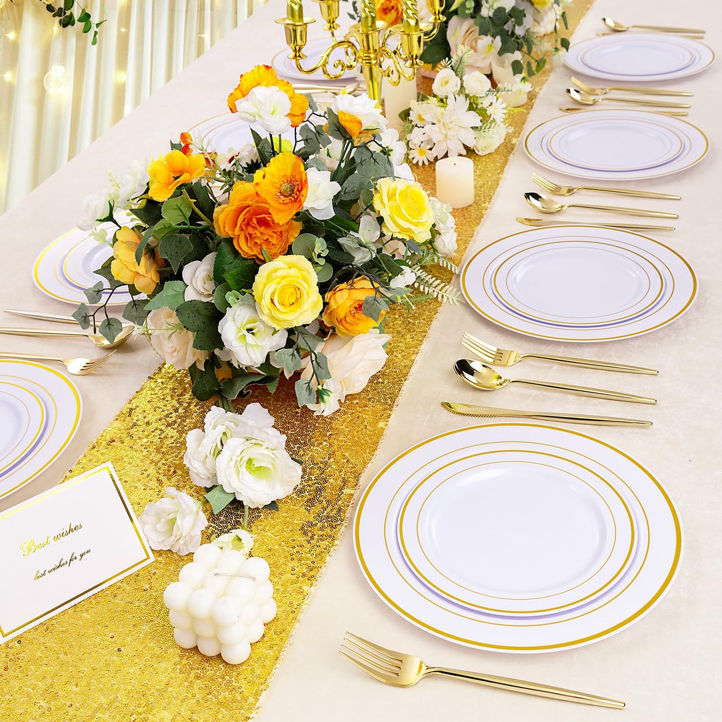 U-QE 180Pcs Gold Plastic Forks - 7.6 Inch Heavy Duty Plastic Forks, Heavyweight Gold Plastic Silverware Perfect For Parties & Weddings and Other Daily Events