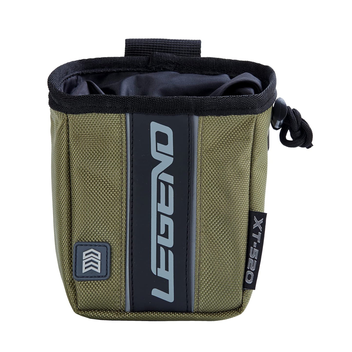 LEGEND XT520 Quick Release Pouch & Finger Tab Bag - Interior Divider for Better Organization & Storage of Release Aids - Attaches to Standard 2" Belt - Quick Drawstring Closure (Army Green)