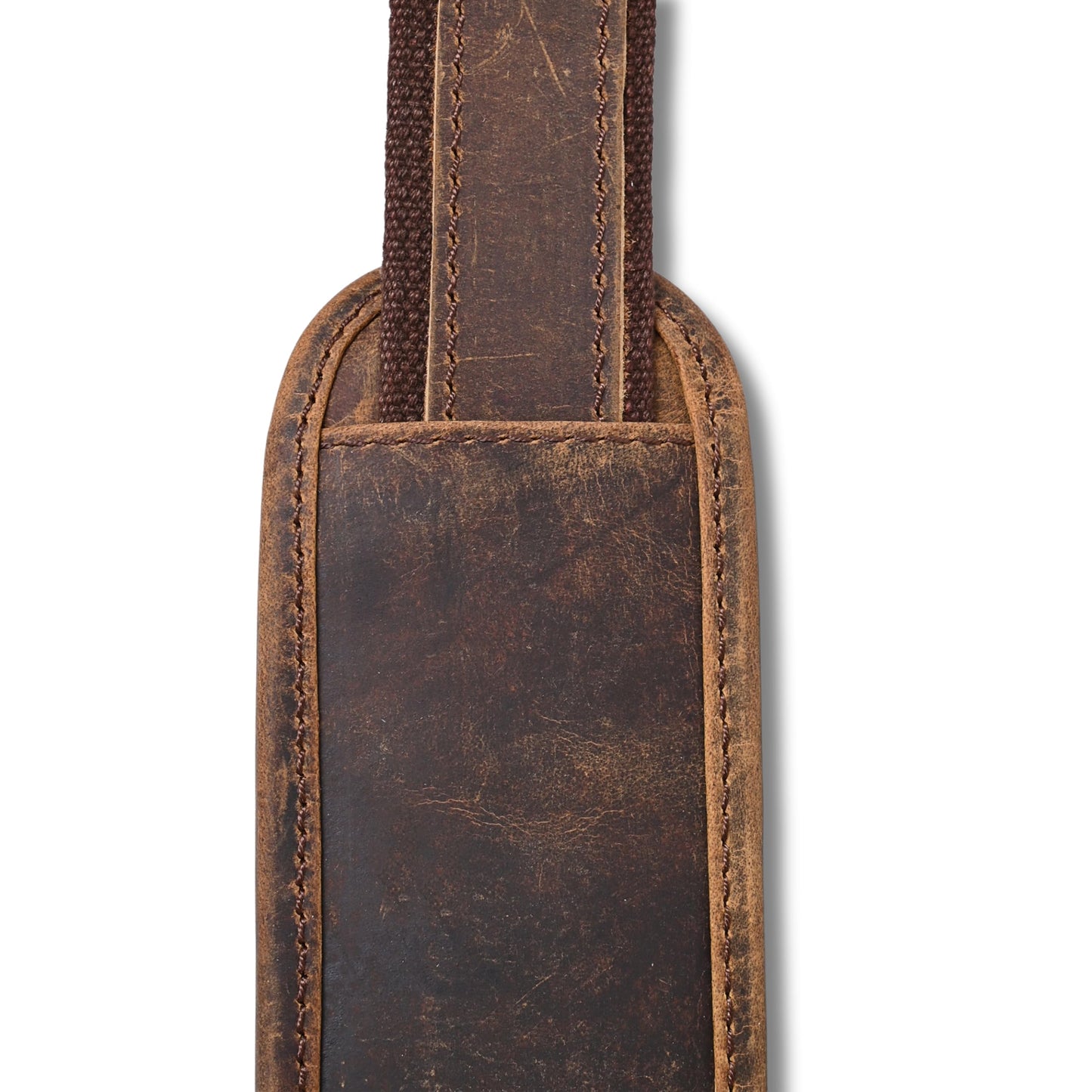 Autentico Premium Tan Leather Travel Bag Strap Adjustable Replacement Shoulder Strap Extra Wide Padded Design for Weekenders, Carry-Ons, Duffels Genuine Leather Comfort (Distress Brown)