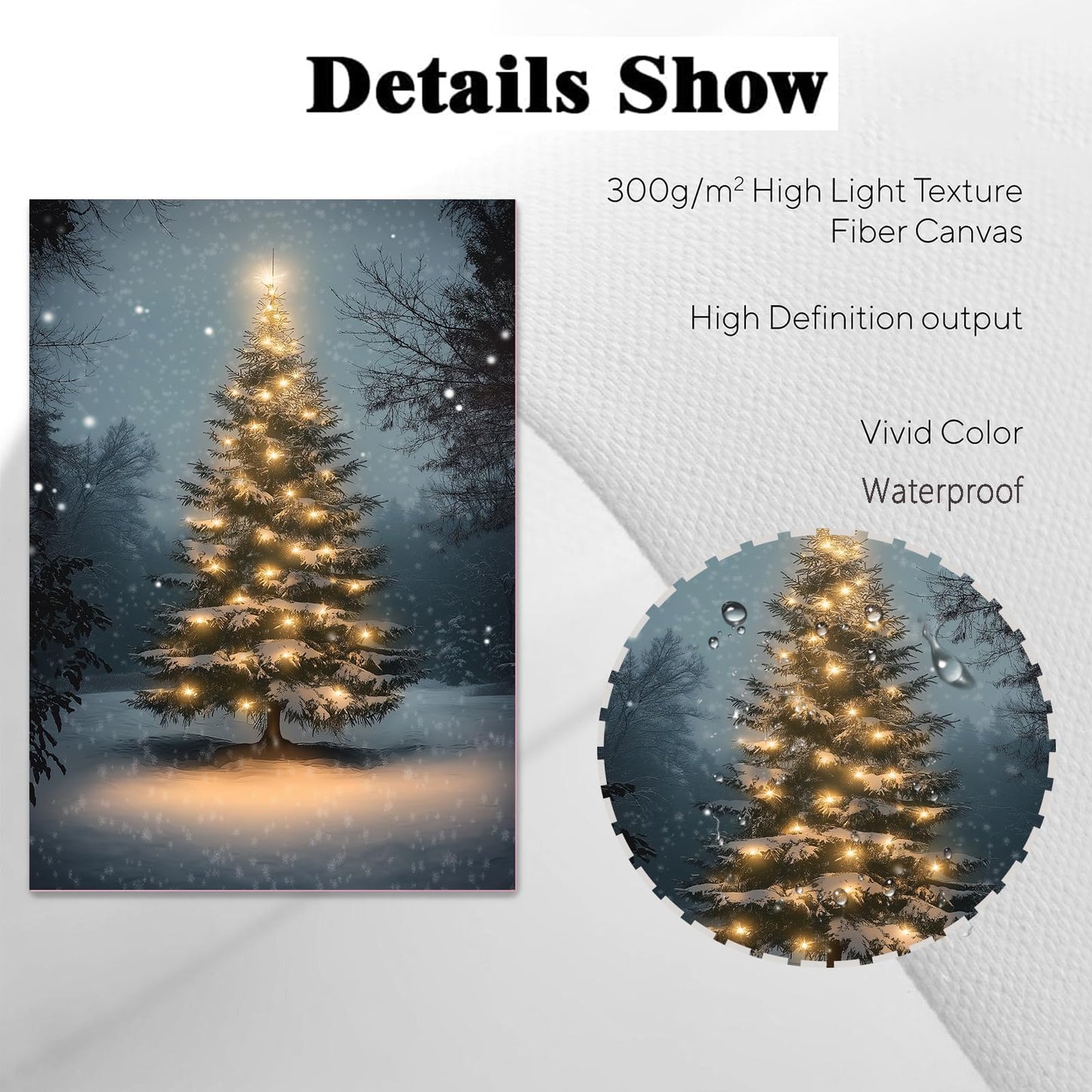 Lauximart Winter Pine Forest Christmas Wall Art Rustic Landscape North Prints Vintage Christmas Wall Art Snowy Landscape Art Scene Winter Aesthetic Poster Rustic Tree Print 16x24inch No Frame