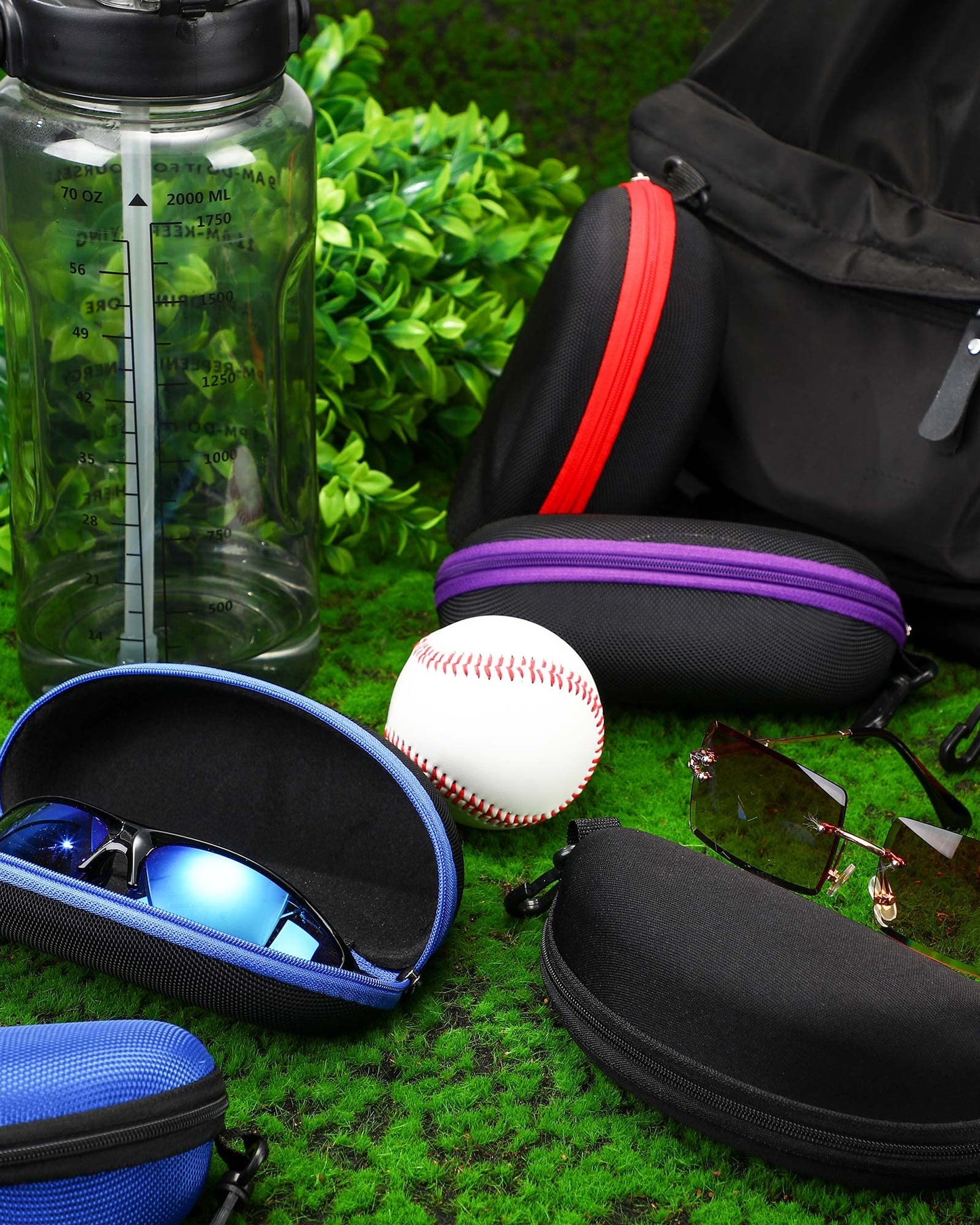 Weewooday 12 Pack Zipper Shell Sunglasses Case Hard Shell Eyeglasses Case Portable Travel Glasses Case for Men Women (Colorful,Eva)
