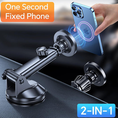 Coolpow for MagSafe Car Mount【Windshield+Vent+Dash】Magnetic Phone Holder for Car Phone Holder Mount Cell Phone Holders for Your Car Accessories Suction Cup Stand for Garmin GPS for iPhone 17 16 15 14
