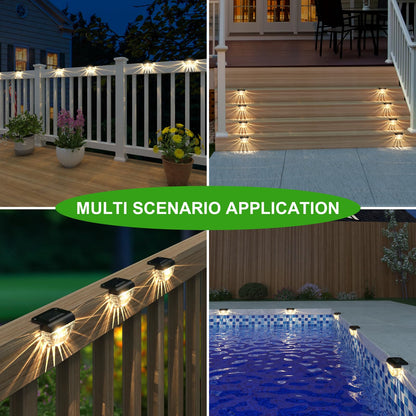 Melunar 12 Pack Solar Deck Lights Outdoor, Solar Step Lights Waterproof for Outside, Yard, Patio, Garden, Pool, Railing, Stairs, Fence (Warm White)
