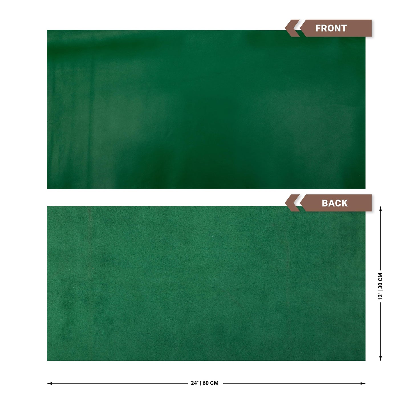 Shkira 12''X24'' Tooling Leather Square - 2.0MM Bright Green Sheets for Crafts - Leather Sheets for Crafts Tooling Sewing Hobby - Thick Cowhide Pieces - Fabric for Crafting