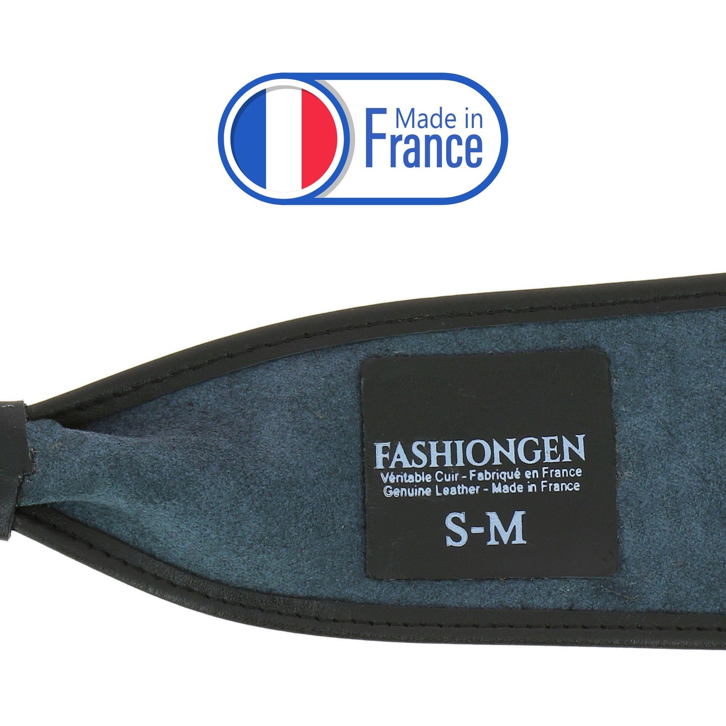 FASHIONGEN - Woman Italian leather Obi belt, CASSIANE - Black, S-M