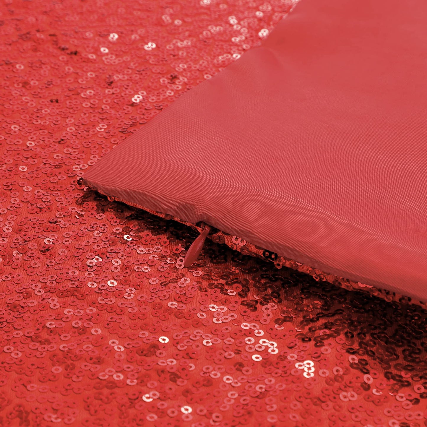 uxcell 2 Pcs Decorative Sequin Throw Pillow Cover, 16x16 Red