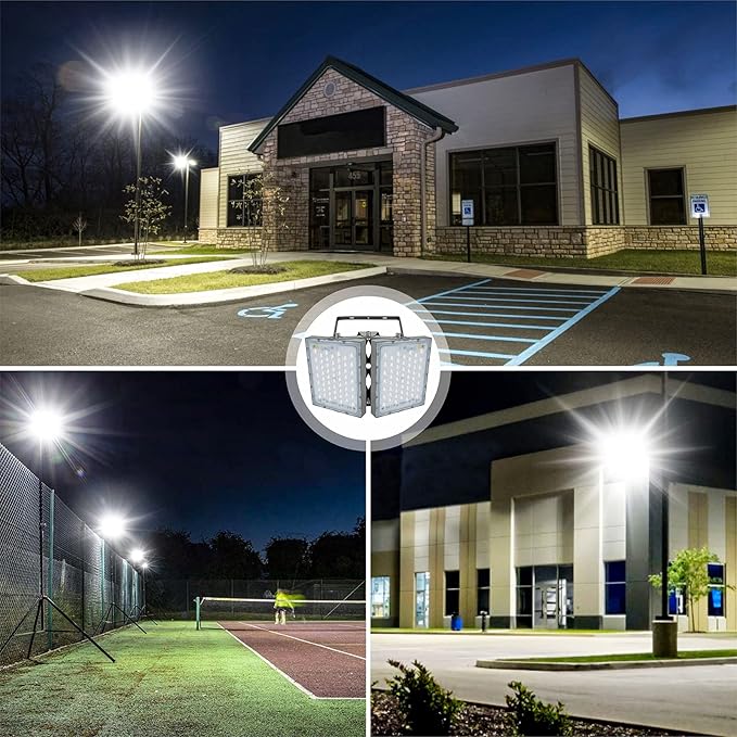 STASUN LED Flood Light Outdoor, 200W 18000lm Outdoor Lighting, 5000K Daylight White, Adjustable Heads, IP66 Waterproof Outside Security Floodlights for Yard, Court, Stadium, Parking Lot