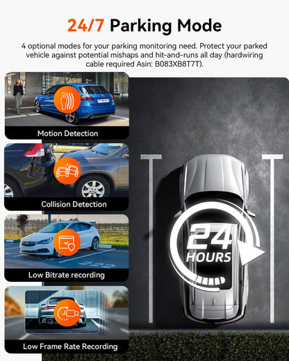 Vantrue N2X 2.7K Uber Dash Cam Front and Inside, 5G WiFi Dual Dash Camera for Car with HDR IR Night Vision, STARVIS 2, GPS, 2.5K/60FPS, LTE Support, 24/7 Parking Mode, Voice Control, Support 512GB Max