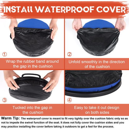 WarBull 5 Gallon Bucket Seat, 360-Degree Swivel Bucket Cushion, Padded Bucket Lid, for Baseball, Softball, Fishing and Hunting, Quiet, Comfortable, Waterproof, Blue