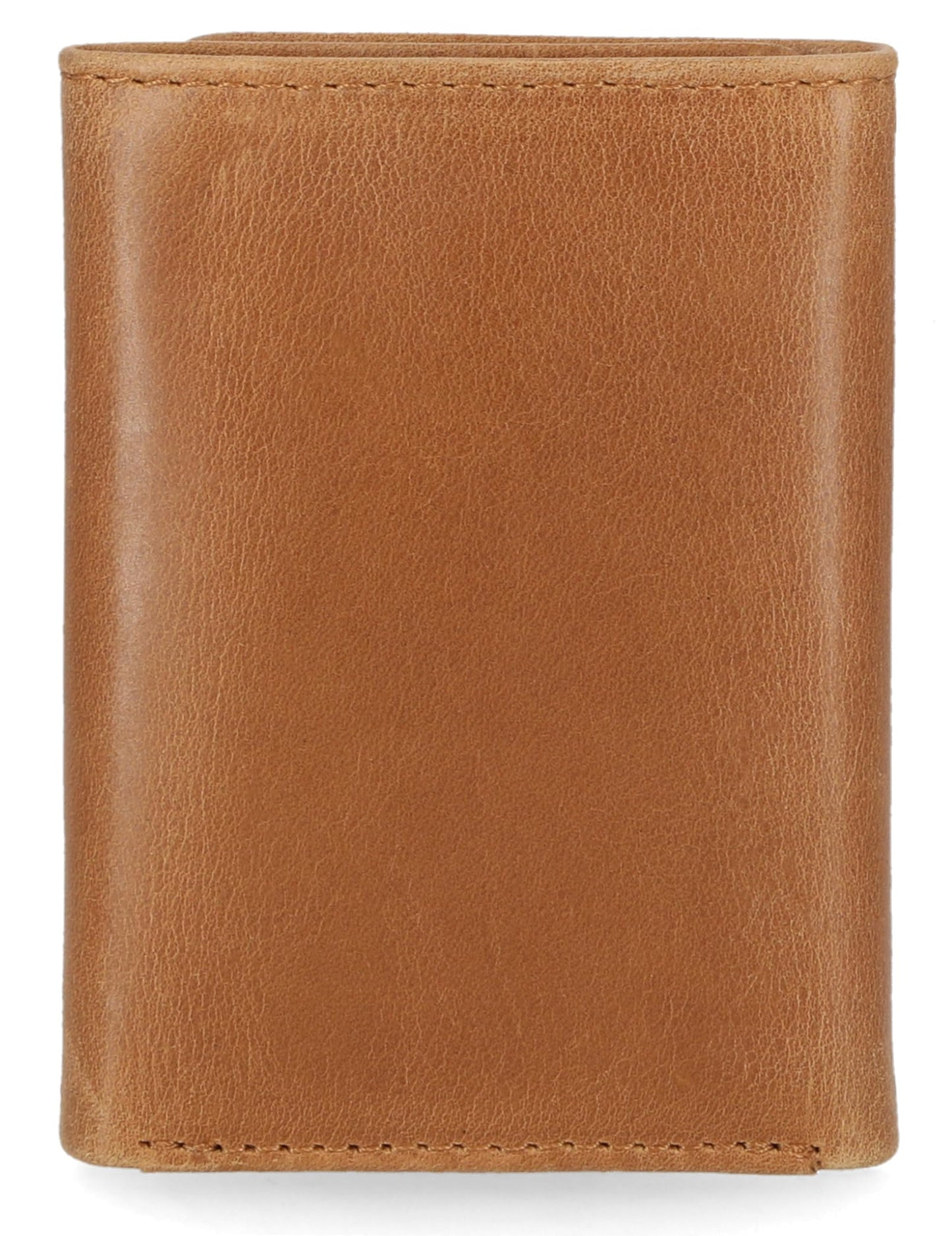 Harley-Davidson Men's Genuine Leather Rfid Blocking Trifold Wallet, Cognac (Indo), Standard