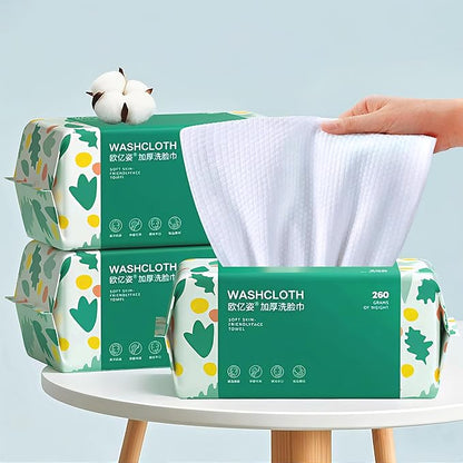 Soft Disposable Face Towel, Cotton Facial Dry Wipes 300 Count, Cotton Dry Wipes