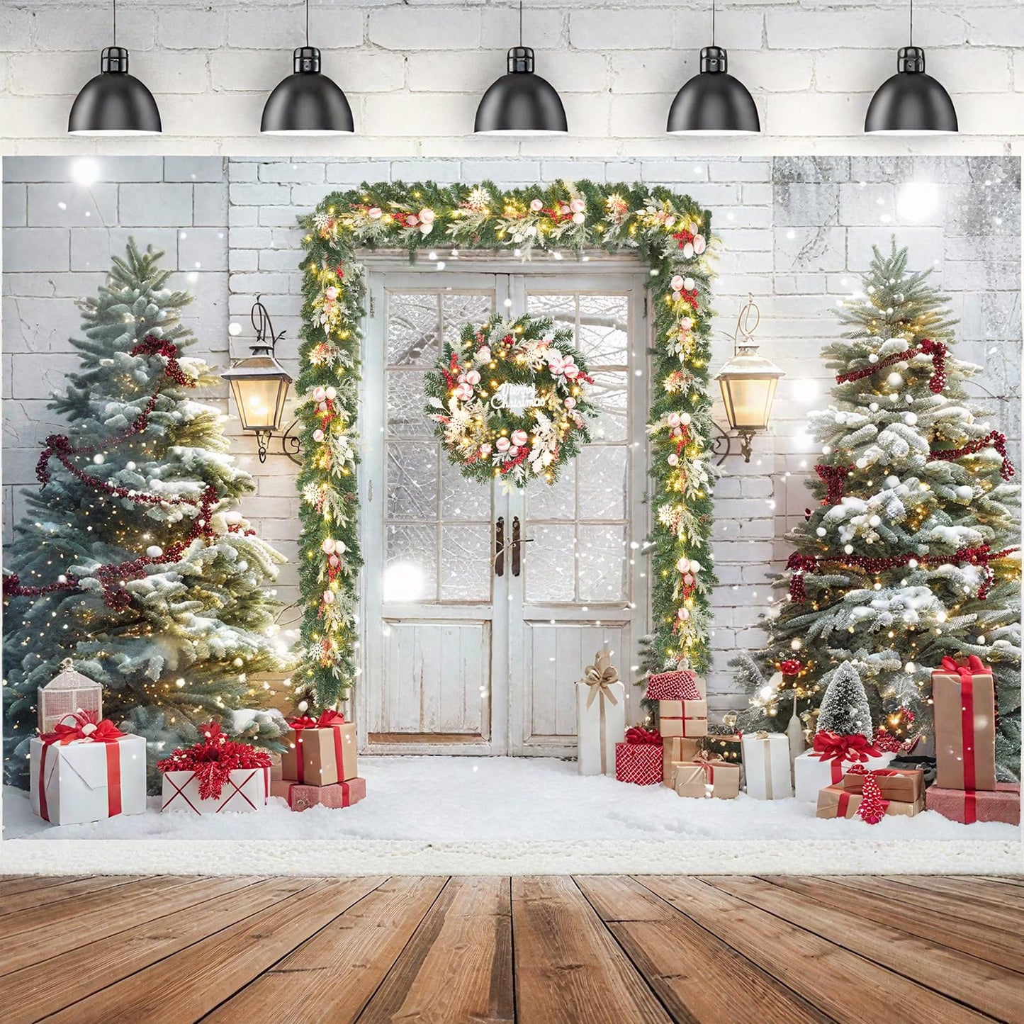 6ft red White Christmas Candy Garland with Lights,30 LED with Timer, Lighted Door,Fireplace, Mantel and Stairs Winter Decor,Entryway Porch Decoration,prelit Christmas Garland for Front Door