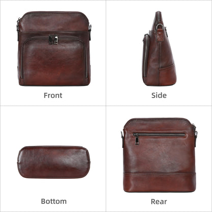 Iswee Leather Crossbody Bags Shoulder Bag for Women Purses and Handbags Genuine Leather Purses for Women Hobo Pocketbooks (Coffee)