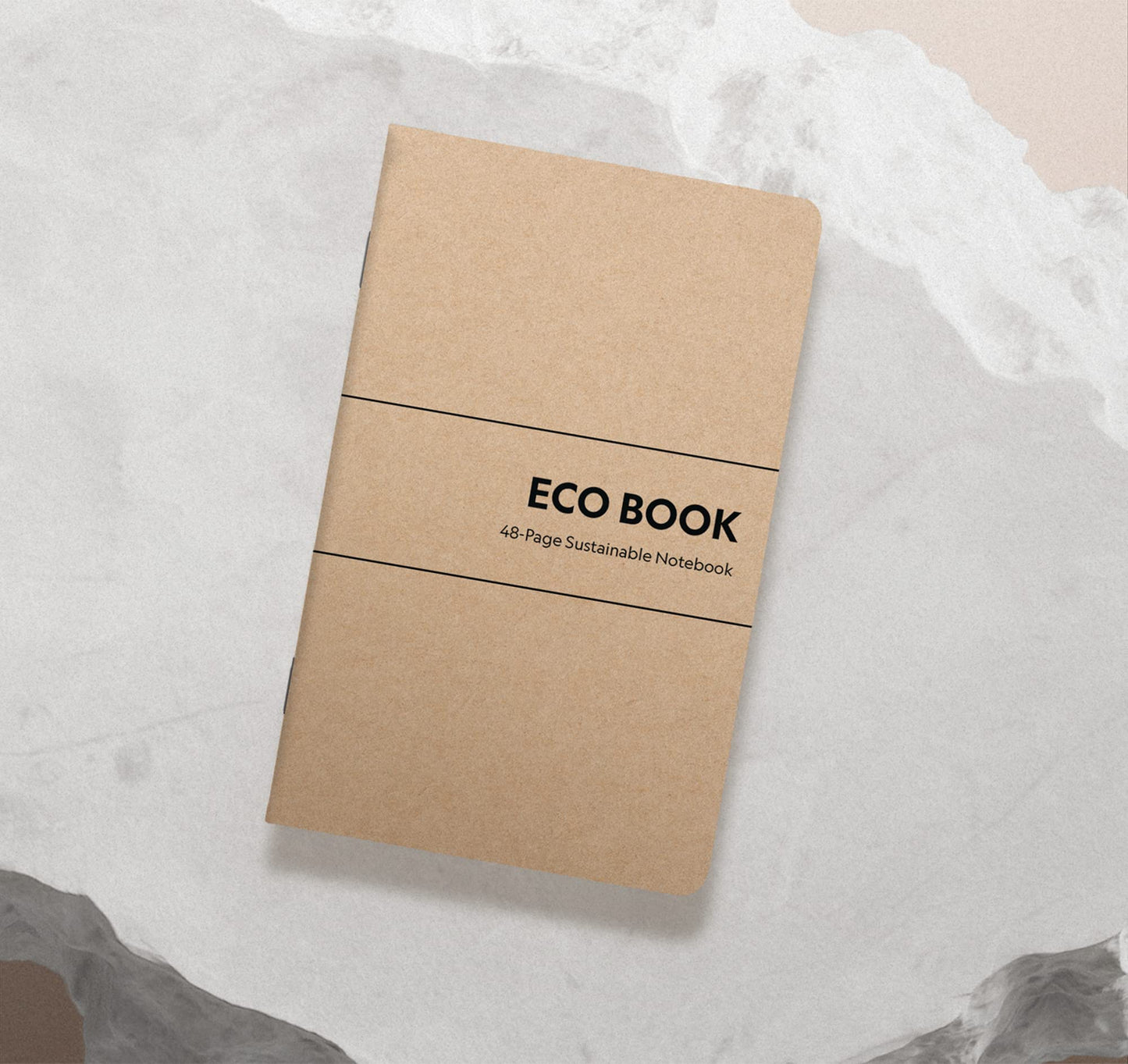 Eco Books Small Pocket Notebook Pack – 3.5 x 5.5 In., 48Page Lined Paper Mini Notebooks Made with FSCCertified Recycled Paper – 80# Kraft Paper Cover, 60# Interior Pages – Kraft Paper Notebooks by